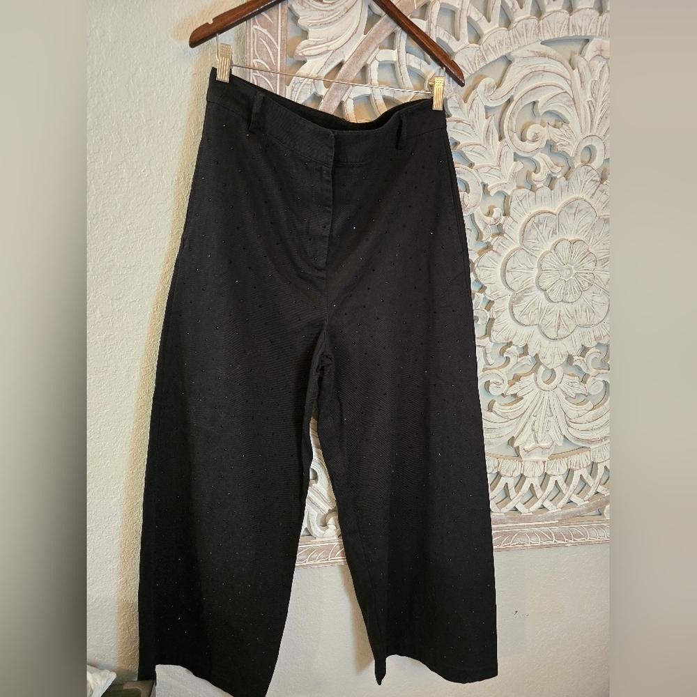 House Of Harlow 1960 X Revolve Women’s Black Rinhestone Wide Leg Jeans 10